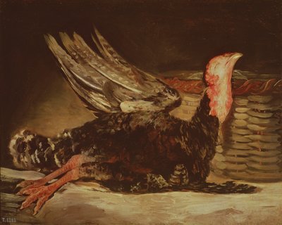 Still Life of a Dead Turkey and a Wicker Basket by Francisco de Goya